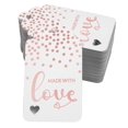 thumbnail image 1 of Inkdotpot Rose Gold Foil Paper Hang Tags Made With Love Text Favor Tags 50 Pack, 1 of 6