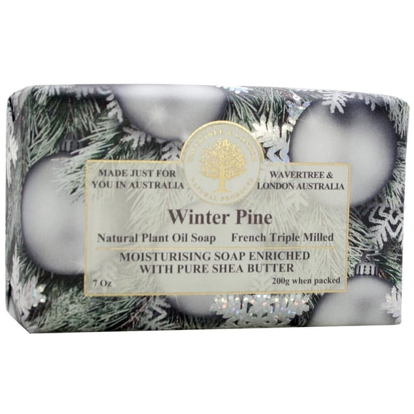 Wavertree and London Savon de Luxe Naturel Australien en Barre 7 Onces (Pin d'Hiver)
