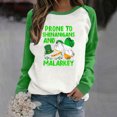 thumbnail image 1 of T-shirt de la Saint-Patrick pour Femmes, Manches Longues, Col Rond, Hauts Décontractés, Chemises Amples, Blouse Imprimée, Chandail en Molleton Graphique, T-shirt de la Saint-Patrick, 1 of 4