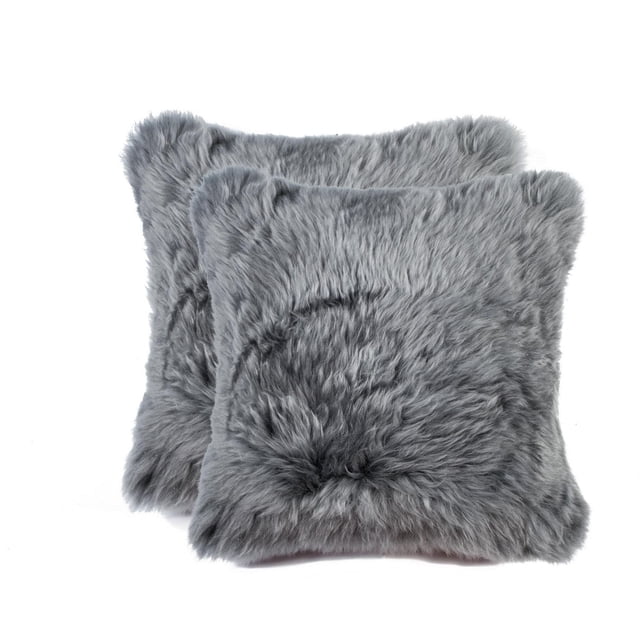 2 Pqt Coussins en Mouton 18"X18"