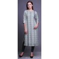 thumbnail image 2 of Bimba Tunique Droite à Manches 3/4, Hauts Imprimés, Kurta, Tenue d'Été pour Femmes, 2 of 6