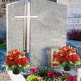 thumbnail image 5 of Realistic Silk Cemetery Flowers - Plastic Base, Low Maintenance & Lifelike Design - Memorial Decor for Graves/Home in Remembrance Events, 5 of 5