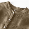 thumbnail image 3 of AherBiu Robes d'Été pour Femmes Sans Manches Demi-Bouton Col en V Décontractée Ample Robe Midi avec Ceinture, 3 of 5