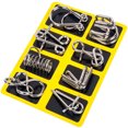 thumbnail image 2 of Meitianfacai 8 Pcs Metal Wire Puzzle Toy Brain Teaser Game Mind Test Ring Kids Gift, 2 of 9
