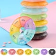 thumbnail image 3 of Cell Rainbow Color Portable Sorting Storage Cell Cycle Divided Glass Food Storage Containers Airtight Canisters Container Cereal Storage Prepping Hot Dog Container Jar Key Food Clips Storage Container, 3 of 3