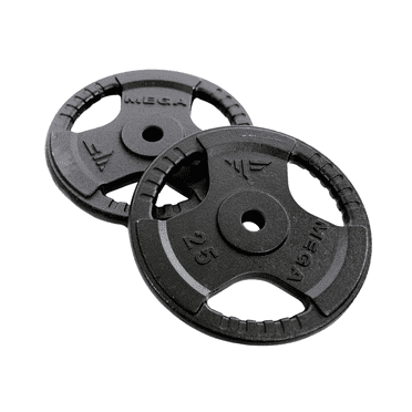Mega Fitness Disque de Poids Standard en Acier de 25 lb 1 Pouce pour Entraînement de Barre