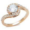 thumbnail image 1 of Alamode TK3178-7 Bague en Acier Inoxydable Or Rose pour Femmes avec Grade AAA CZ en Transparent - Taille 7, 1 of 1