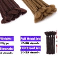 thumbnail image 3 of 6” Dreadlock Extension Handmade Dread Synthetic Soft Fax Locs Crochet Twist Braiding Reggae Hair Hip-Pop Hair Box Braiding For Men Grey 6”-8g, 3 of 5