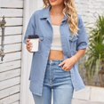 thumbnail image 4 of Birdeem Veste en Denim pour Femmes, Mode, Col à Revers Coloré, Manches Amincissantes, 4 of 12
