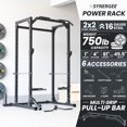 thumbnail image 2 of Synergee Power Rack Cage – J Cups Safety Arms Pull Up Bar 750 lb, 2 of 6