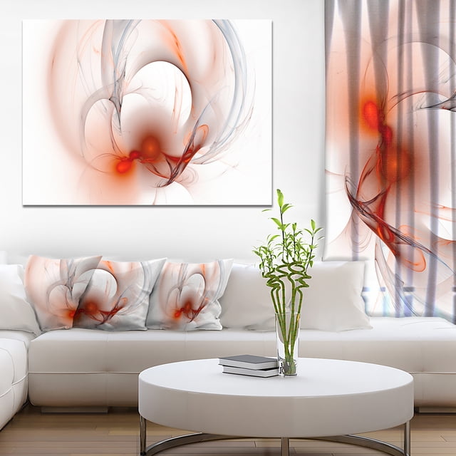 Nébuleuse Galactique Fractale Rouge - Impression Artistique Abstraite Surdimensionnée sur Toile