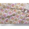 thumbnail image 2 of Soimoi Satin Silk Fabric Aztec Geometric Print Fabric by The Yard 42 Inch Wide, 2 of 3