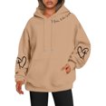 thumbnail image 1 of Chandail à Capuchon Imprimé Réversible pour Femmes avec Poches, Manches Longues, Chandail Décontracté, Chandail à Capuchon 100 pour Cent Polyester, Chandail à Capuchon pour Femmes, Vêtements d'Automne, Ados, Petit, Chandail pour Femmes, Chandails à Capuchon pour Femmes avec Fermeture Éclair, 1 of 3