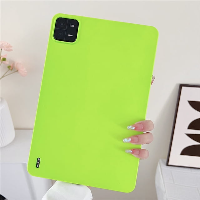 Étui en Silicone pour Tablette PC Couleur Bonbon 2024 la Plus Récente pour Xiaomi Pad 5/6 Pro Redmi Pad SE 11.0 Pouces, Étui de Protection Vert 2 Xiaomi Pad 5