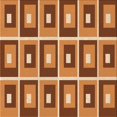 thumbnail image 1 of Ahgly Company Tapis d'Intérieur Lavable à la Machine, Carré, Transitionnel, Orange, Tapis de Zone, 8 Pieds Carré, 1 of 7