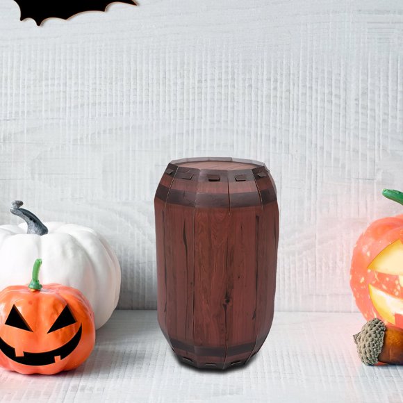 LOLIPPYY 2Pcs Western Cowboy Party Favor Paper Wine Barrel Light Brown Supplies