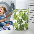 thumbnail image 4 of Linen Patterned Laundry Hamper Open Top Design for Bedroom and Bathroom Durable Breathable Fabric Storage Solution for Clothes Spacious and Stylish, 4 of 5