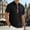 Black, variant on Adult Work Polo Shirts for Men Short Sleeve Button Polo Tees Slim Fit Blue Mens Casual Outfits