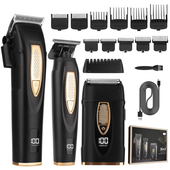GSKY Mens Hair Clipper, Hair Cutting Kit, Beard Trimmer for Men, Foil Shavers, Hair Trimmer Barber Clippers Set, Mens Clippers and Grooming Set, Barber Trimmers Professional, Beard Sh
