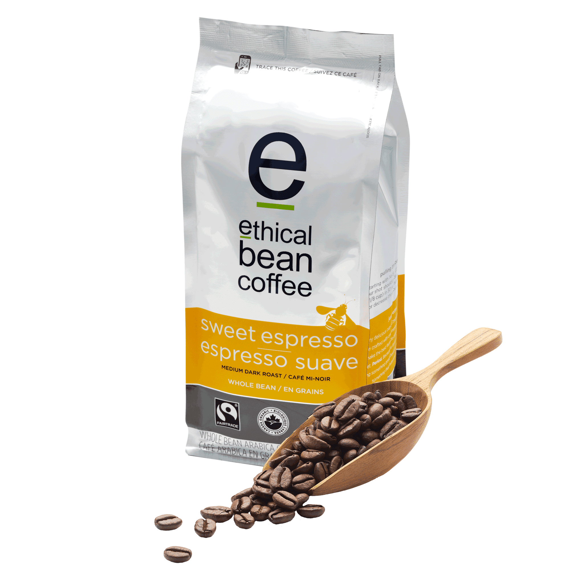 Ethical Bean 2lb Sweet Espresso Dark Roast Whole Bean Bag