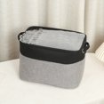 thumbnail image 2 of Sundries Storage Basket Foldable Cotton Linen Box For Home Bedroom Houseroom, 2 of 6
