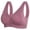 Pink, variant on Timegard Front Closure Bras for Women Wireless Button Wide Strap Full Support Comfort Daily Bras Camis