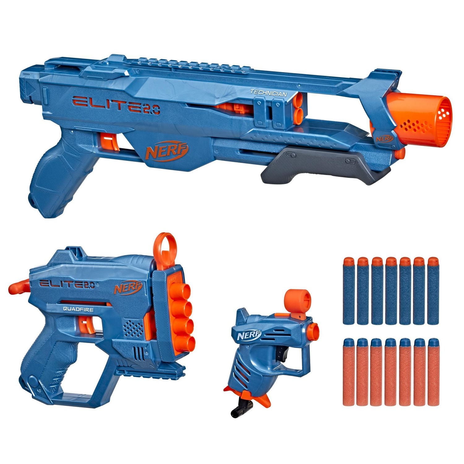 Nerf Elite 2.0 Loadout 3-Blaster Pack, Includes Technician DS-2
