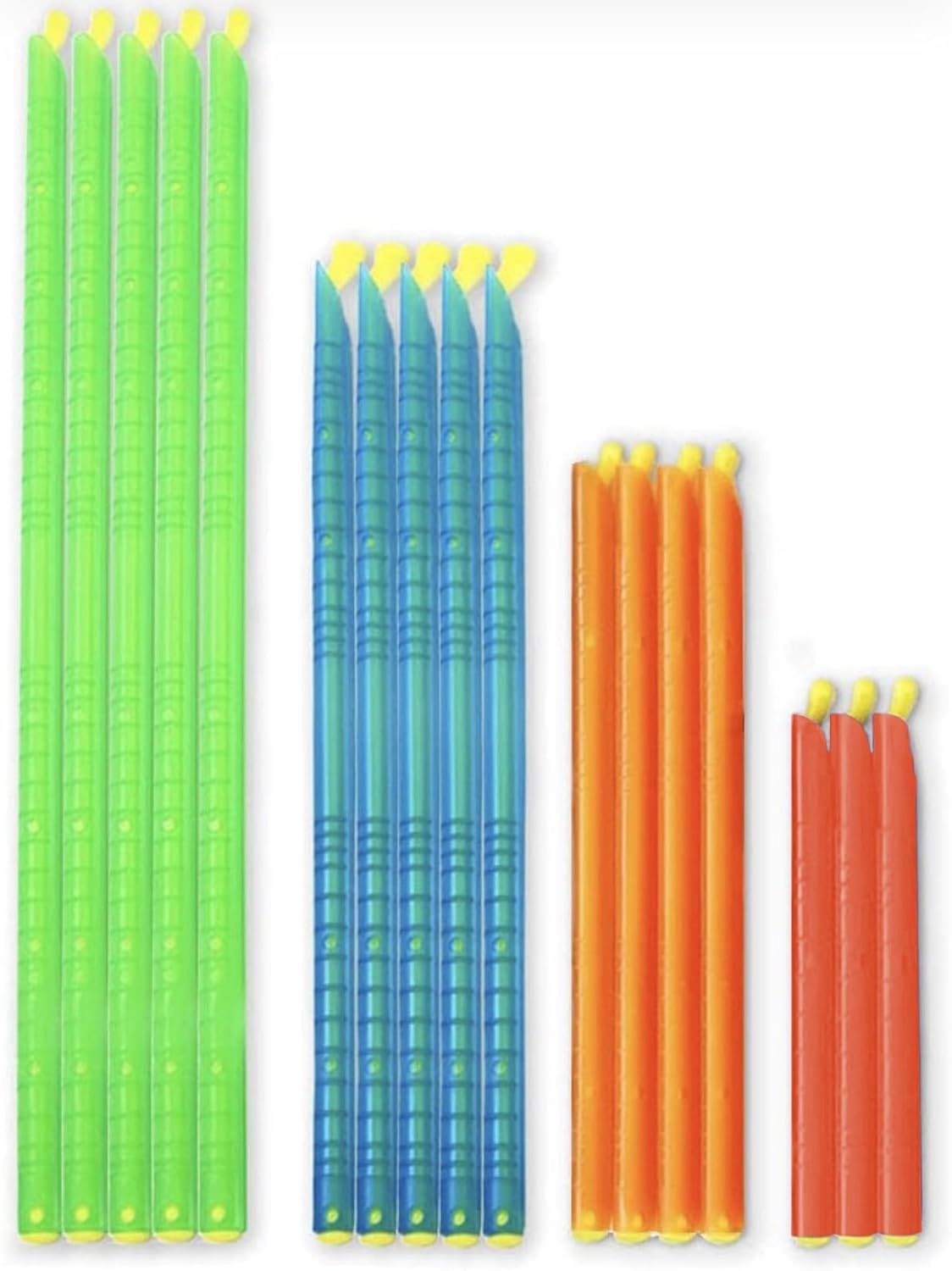 17 pcs Thick Bag Sealer Rod Stick Grip Stick Style Rod Clip 4 Lengths Eco Friendly Airtight Watertight Leakproof Reusable