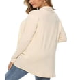 thumbnail image 2 of Cardigan Femme Couleur Unie Manches Longues Tricot, 2 of 6