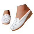 thumbnail image 1 of Dakaela Womens Mules Casual Slip on Loafers Round Toe Low Wedge Work Shoes Backless Walking Slides, 1 of 8