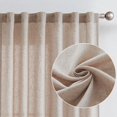 thumbnail image 1 of Curtainking Rideaux et Draperies Texturés en Lin à Pattes Arrière pour Salon Chambre Rideaux Style Ferme 96 Pouces Poche pour Tringle Taupe Rideaux Filtrant la Lumière Lot de 2, 1 of 8