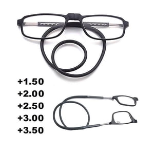 OUSITAID Reading Glasses Hanging Folding Magnetic Front Click Connect Neck Readers Lightweight Eyeglasses for Men and Women 2.0