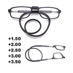 OUSITAID Reading Glasses Hanging Folding Magnetic Front Click Connect Neck Readers Lightweight Eyeglasses for Men and Women 2.0