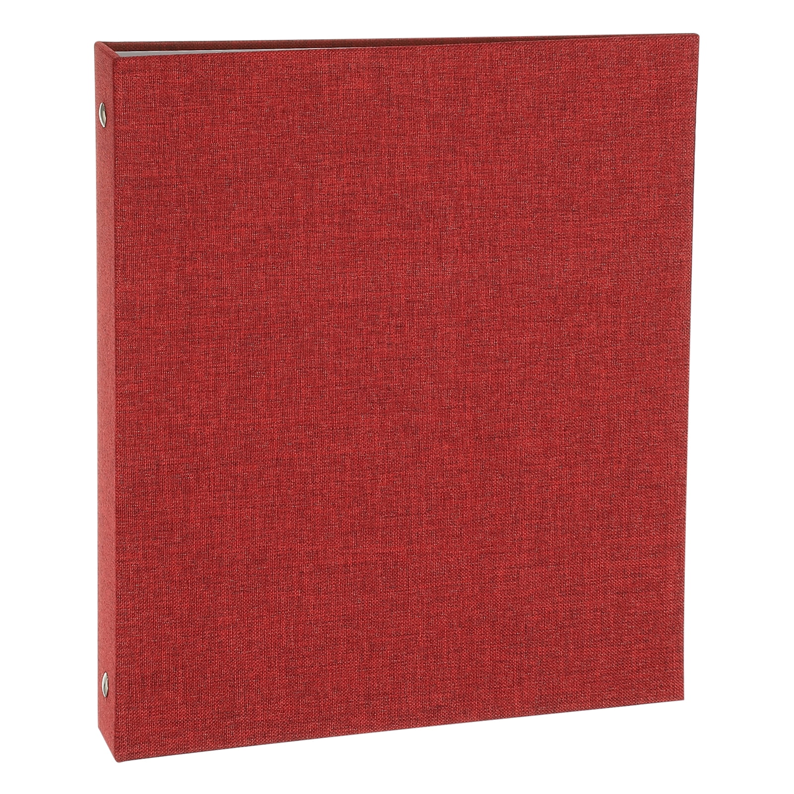 Uxcell 3 Ring Binder, A5 Size Flexible Round Binder Big Capacity Linen Planner Binder for Business Home Classroom, Red