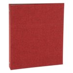 Uxcell 3 Ring Binder, A5 Size Flexible Round Binder Big Capacity Linen Planner Binder for Business Home Classroom, Red