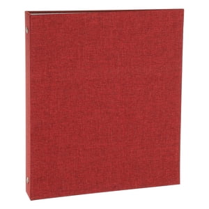 Uxcell 3 Ring Binder, A5 Size Flexible Round Binder Big Capacity Linen Planner Binder for Business Home Classroom, Red