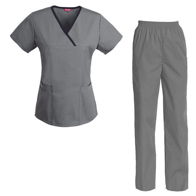Women's Scrubs Set Scrub Top and Pants Scrubs Set