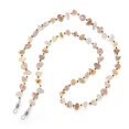 thumbnail image 3 of KLKCMS Handmade Glass Beads Eyeglasses Shell Glasses Chain Beaded Accessories Beige, 3 of 4
