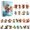 Pink, variant on 2D Interesting Ornaments Countdown Calendar Set Cute Acrylic Collectible Meaningful Decoration (24pcs)