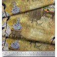 thumbnail image 2 of Soimoi Velvet Fabric Flower Vase,Cat & Girl Human Figure Decor Fabric Printed Yard 58 Inch Wide, 2 of 3