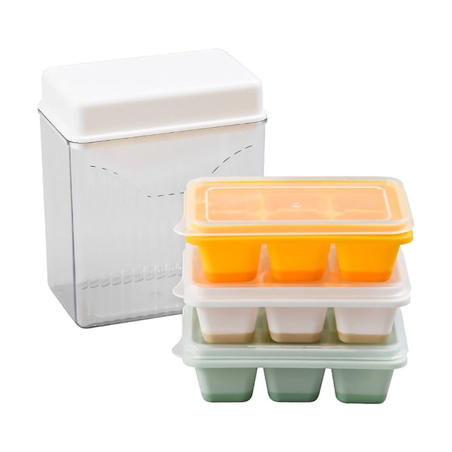 Ice Block Mold Refrigerator, Food Grade Plastic Box, Large Capacity 8 Blocks, Portable Design, for Home/office, Quick Freeze, Travel Friendly, Bpa Free, Clear View Window, Easy Cleanup Hzhnb