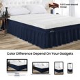 thumbnail image 2 of SGI Bedding 10 Inch Wrap Around Bed Skirt | Microfiber Bed Skirt | Fade Resistant, Wrinkle Free, Anti-static, Decorative, Extra Storage Space, Clutter-Free | Olympic Queen, Navy Blue, 2 of 6