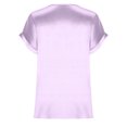 thumbnail image 4 of EQWLJWE Hauts d'Été pour Femmes Hauts pour Femmes Liquidation Mode T-Shirt d'Été pour Femme à Col Rond Uni à Manches Courtes Aguichant Blouse, 4 of 5