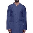 thumbnail image 3 of Atasi Cotton Satin Angrakha Style Long SleeveKurtaFor Men Solid DesignerKurta, 3 of 5