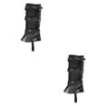 thumbnail image 4 of Yinanstore Pirate Boot Tops Shoes Covers Gift, Comfortable Medieval Boot Covers for Cosplay Black, 4 of 7
