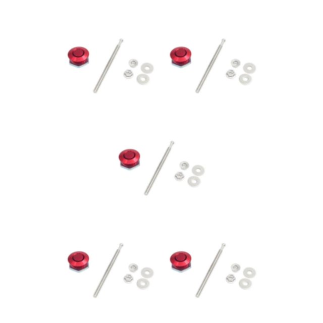 Transemion Car Modification Lightweight And Stylish Hood Lock Multiple Options Available red DP17-25 5Set