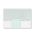 thumbnail image 2 of TIMIFIS Clavier Bluetooth Clavier Bluetooth Clavier à Cap Rond Clavier Portable Mini Clavier Sans Fil BT avec Pavé Tactile pour Android Windows PC Tablette - Été, 2 of 5