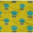 thumbnail image 4 of oneOone Organic Cotton Poplin Twill Fabric Leaves & Lotus Block Decor Fabric Printed BTY 42 Inch Wide, 4 of 4