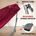 thumbnail image 3 of Tranquillo Support de Hamac Ajustable / Hamac Pliable avec Support – Support de Hamac de Pique-Nique et Filet de Hamac en Polyester à 2 Couches pour 2 Personnes avec Sac de Transport - Supporte jusqu'à 650 Lb, Rouge, 3 of 8