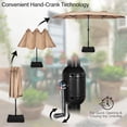thumbnail image 4 of Gymax Parasol Jumeau de Patio Double Face de 15 Pi, Parasol de Marché Extra-Grand avec Base, Café, 4 of 9